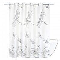 Dragonfly Design Animal Style Polyester Fabric Home Goods Hookless Shower Curtain