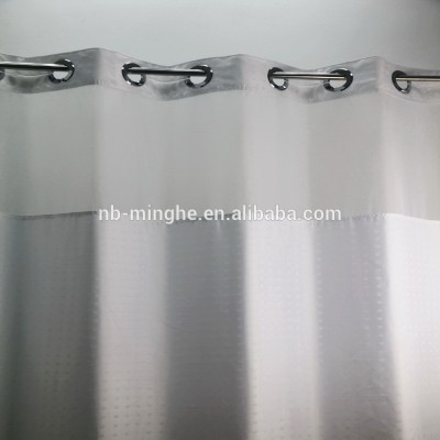 Stocked Feature and Polyester Material Hookless shower curtains