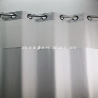 Stocked Feature and Polyester Material Hookless shower curtains