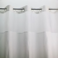 Hookless Shower Curtain with Top Light Window