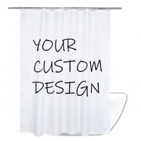 Wholesale OEM Design Polyester Waterproof 3D Digital Printing Custom Printed Shower Curtain