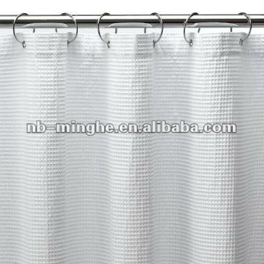 High Quality Waffle Fabric Shower Curtain