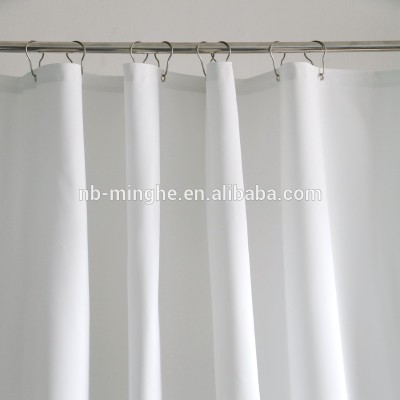 flame retardant vinyl shower curtain in white