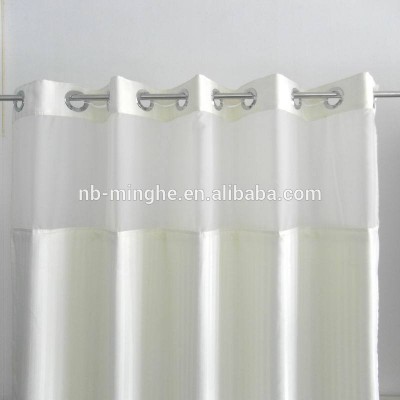 hotel bathroom hookless shower curtain with liner