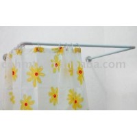 U shaped extension shower curtain rod