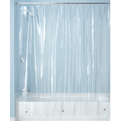 Eco-friendly Clear EVA Shower Curtain Liner 72''x72'' 8 Gauge That is Odorless and Resistant to Mildew and Mold